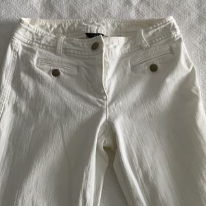 EUC J CREW WHITE JEANS WIDE LEG SZ 2 CITY FIT